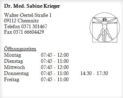 Frau Dr. med. Sabine Krieger