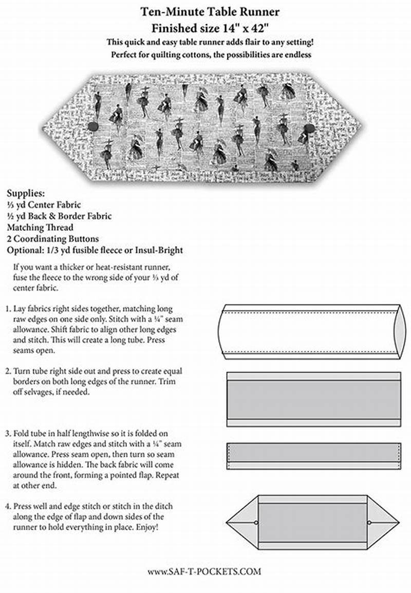 Free 10 Minute Table Runner Pattern