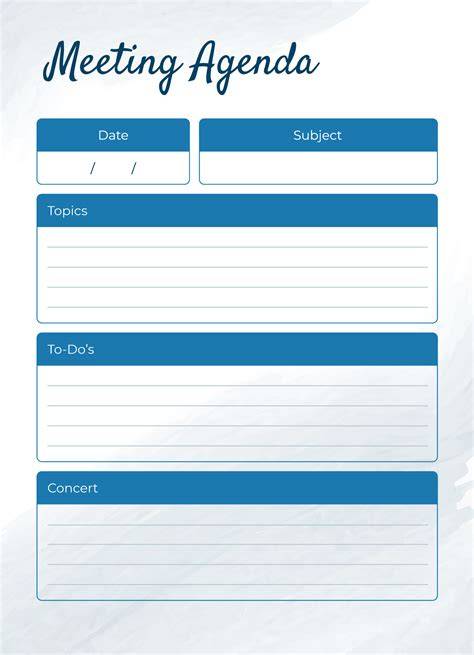 Free Agenda Template