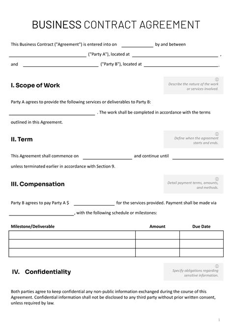 Free Basic Contract Template