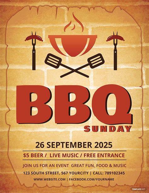Free Bbq Flyer Template Word