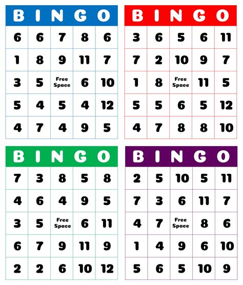Free Bingo Cards Printable