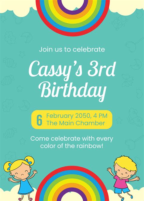 Free Birthday Invitation Templates For Kids