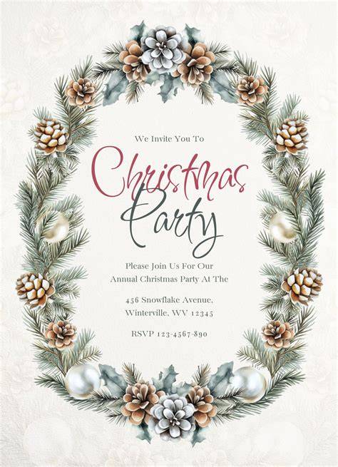 Free Blank Christmas Invitation Templates