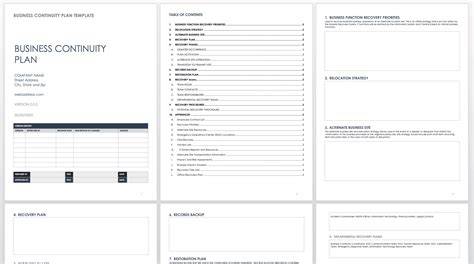 Free Business Continuity Plan Template