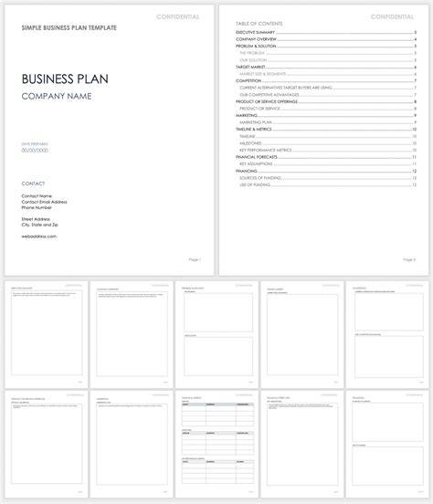 Free Business Plan Templates Word