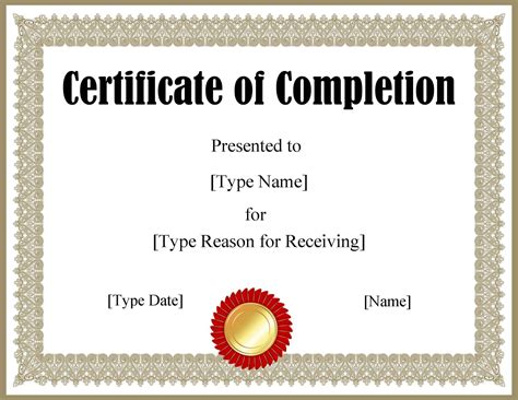 Free-Certificate-Of-Completion-Templates-For-Word
