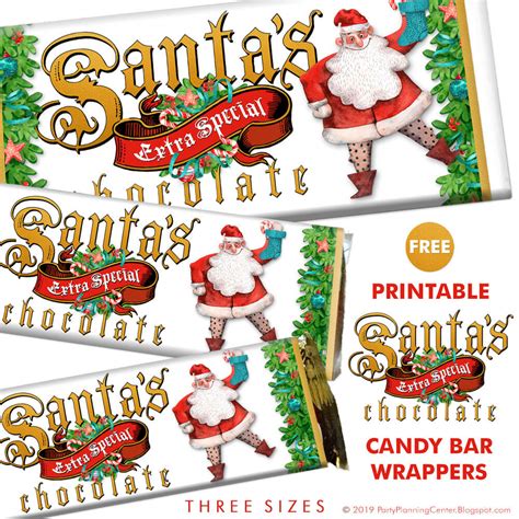 Free Christmas Candy Bar Wrapper Template