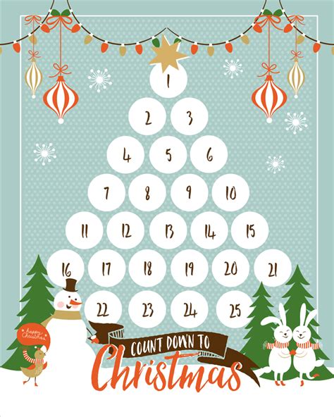 Free Christmas Countdown Printable