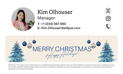 Free Christmas Email Signature Template