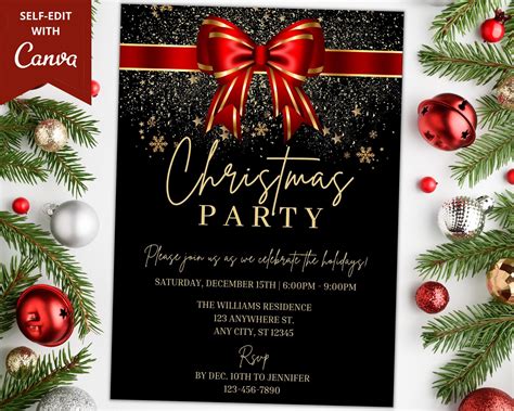 Free Christmas Party Invitation Templates Word