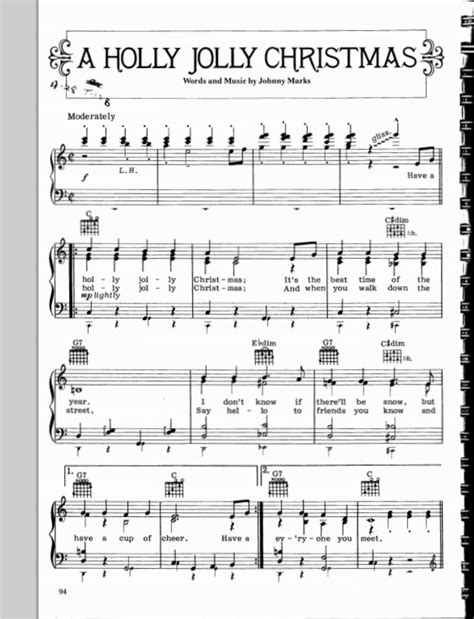 Free Christmas Sheet Music Printable
