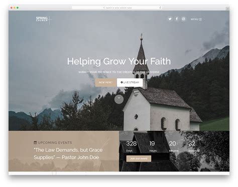 Free Church Website Templates Designs