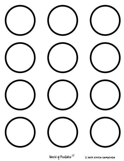 Free Circle Templates To Print