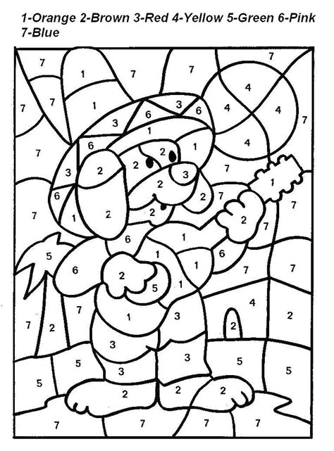 Free Color By Number Printable Pages