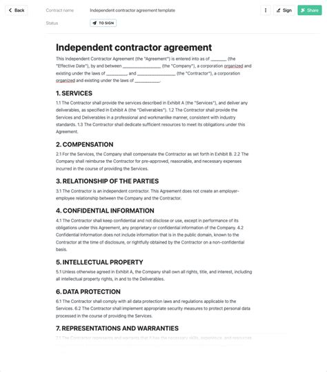 Free Contractor Contract Template