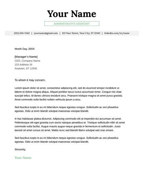 Free Cover Letter Templates Google Docs
