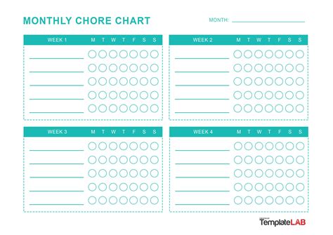 Free Customizable Printable Chore Chart Template Daily Weekly Monthly