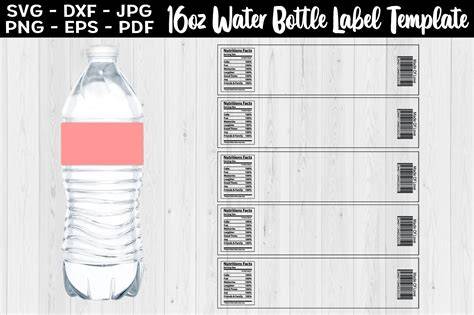 Free Download Water Bottle Label Template