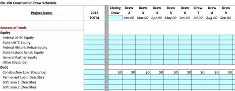 Free Draw Schedule Template