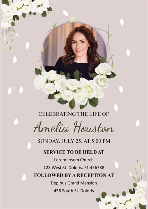 Free Editable Funeral Announcement Template