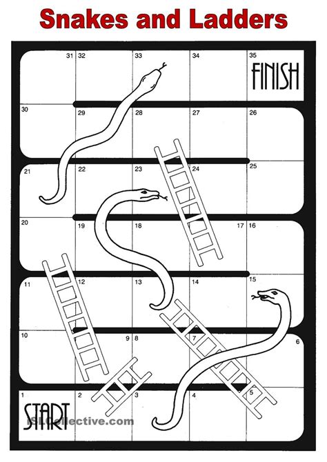 Free Editable Snakes And Ladders Template