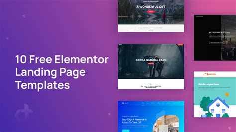 Free Elementor Landing Page Templates