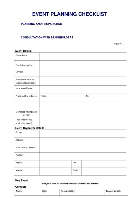 Free Event Planning Template Download