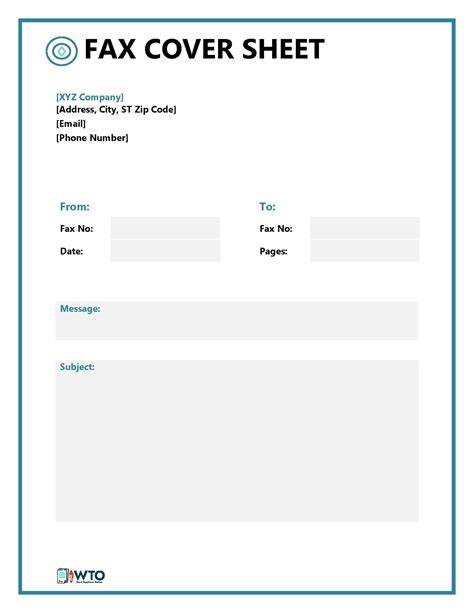 Free Facsimile Cover Sheet Template