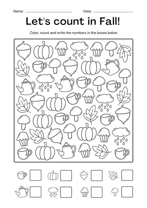 Free Fall Printable Worksheets