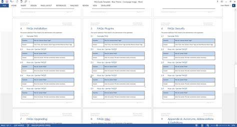 Free Faq Template Word