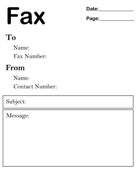 Free Fax Cover Sheet Templates