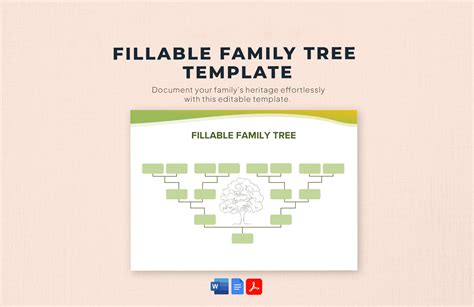 Free Fillable Family Tree Template