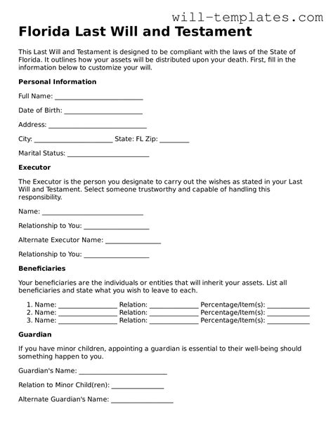 Free Florida Will Templates