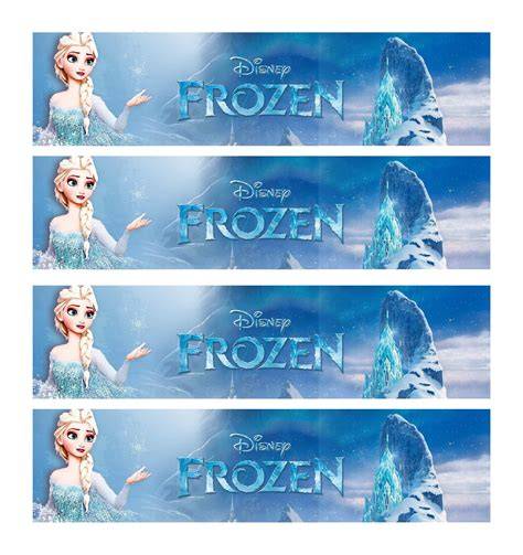 Free Frozen 2 Printable Water Bottle Labels Template