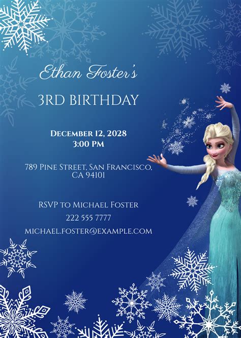 Free Frozen Invitation Template