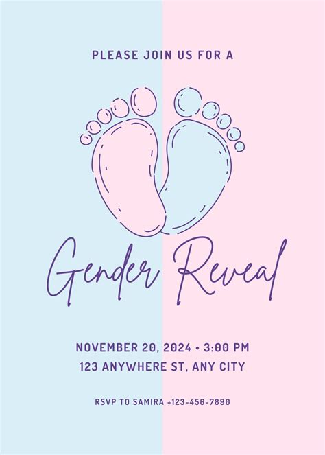 Free Gender Reveal Invitation Templates