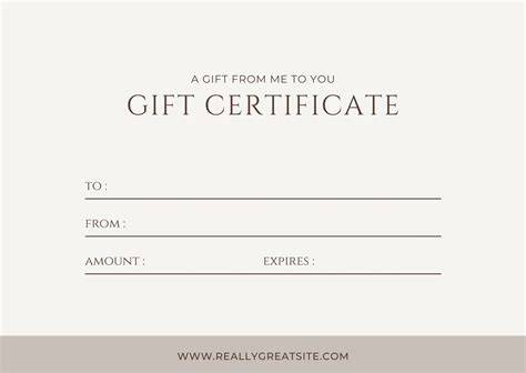 Free Gift Certificate Templates To Print