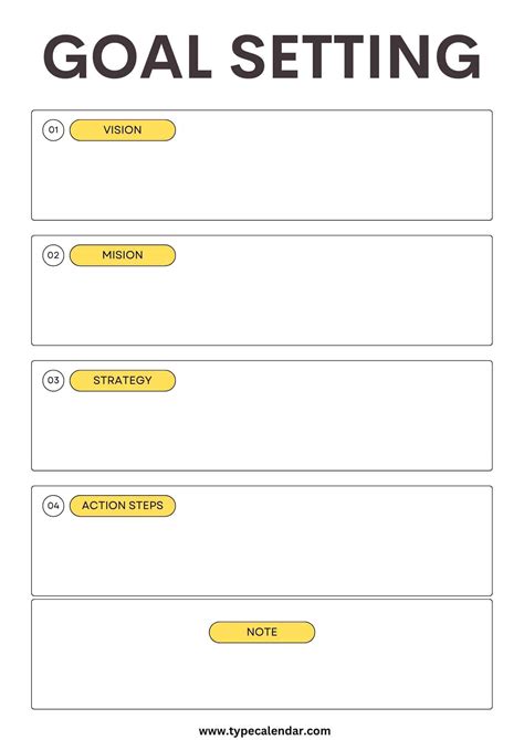 Free Goal Setting Templates