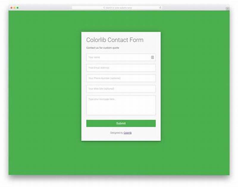 Free Html Contact Form Code