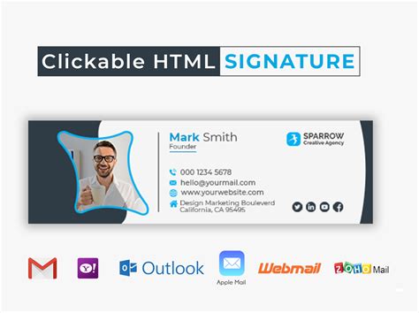 Free Html Email Signature Template