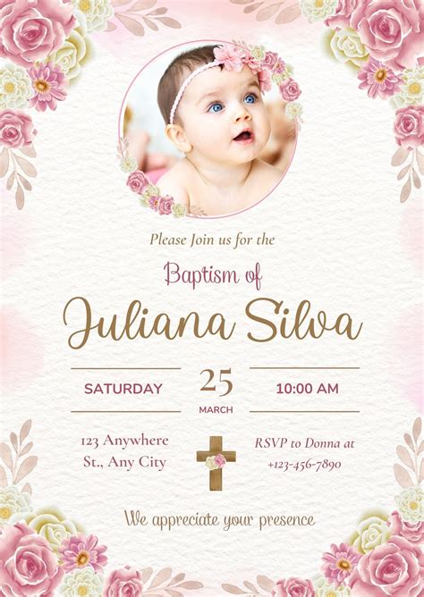 Free Invitation Templates Baptism