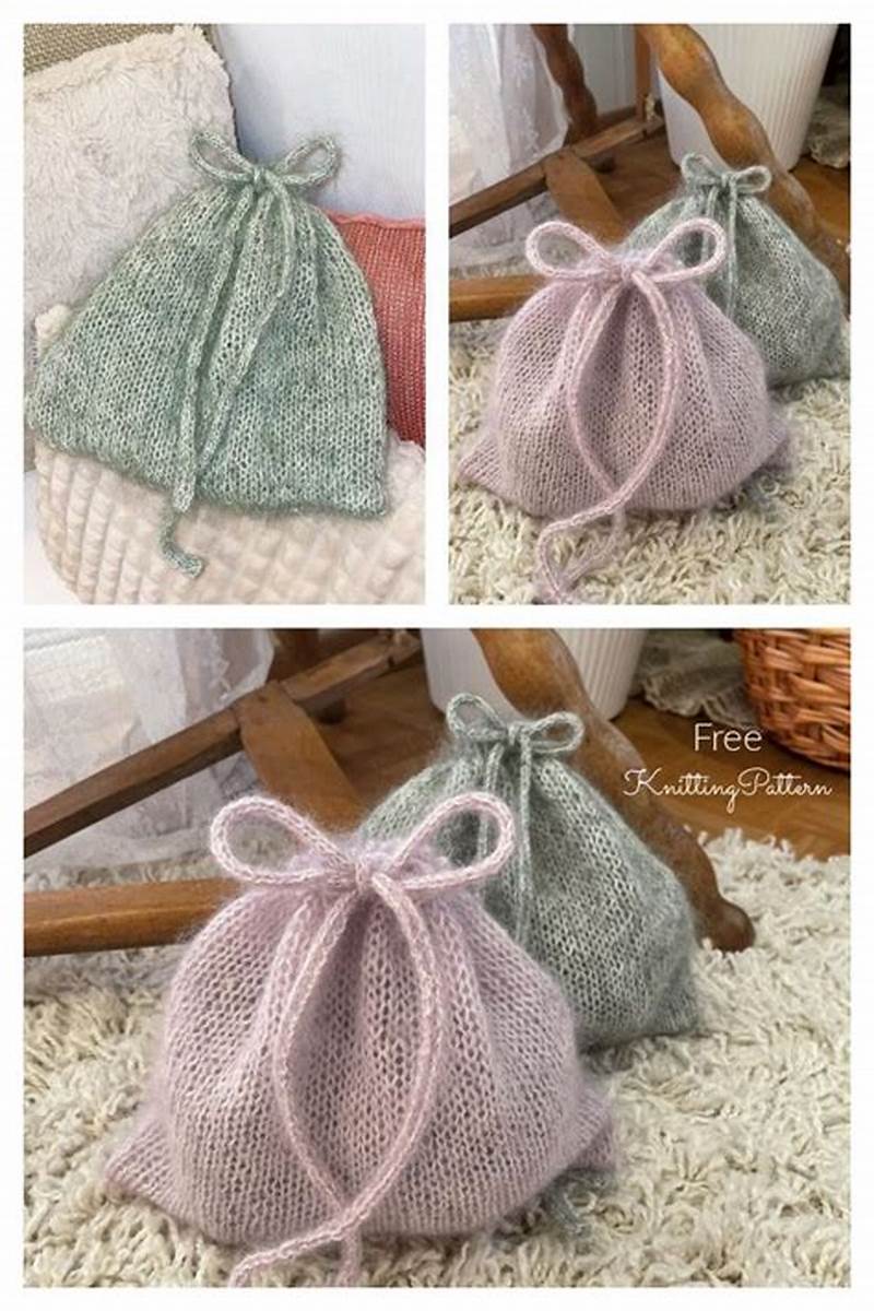 Free Knitting Pattern For Small Drawstring Bag