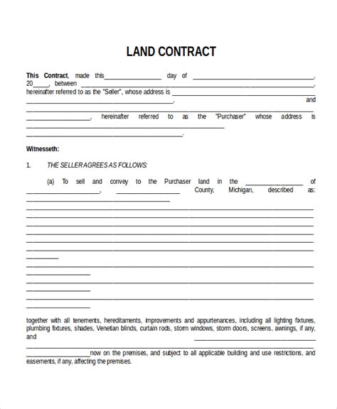Free Land Contract Template
