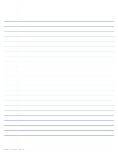 Free Lined Paper Template