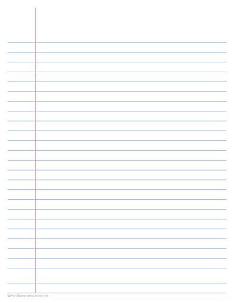 Free Lined Paper Templates