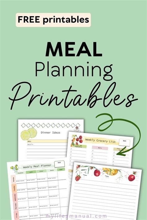 Free Meal Planning Printables
