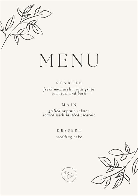 Free Menu Templates