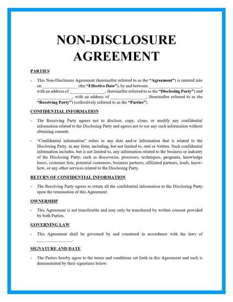 Free Non Disclosure Template