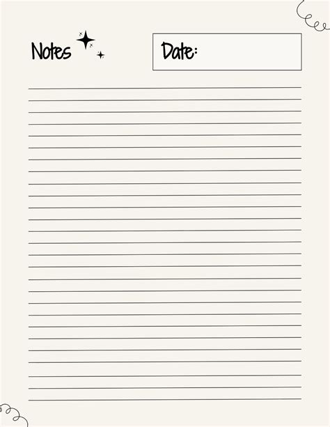 Free Note Paper Template